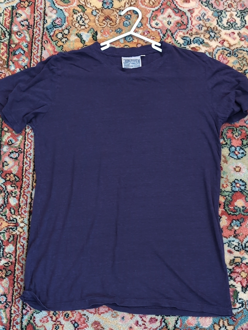 Jungmaven Men's Short Sleeve Crewneck Tee in Purple